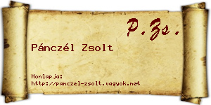 Pánczél Zsolt névjegykártya